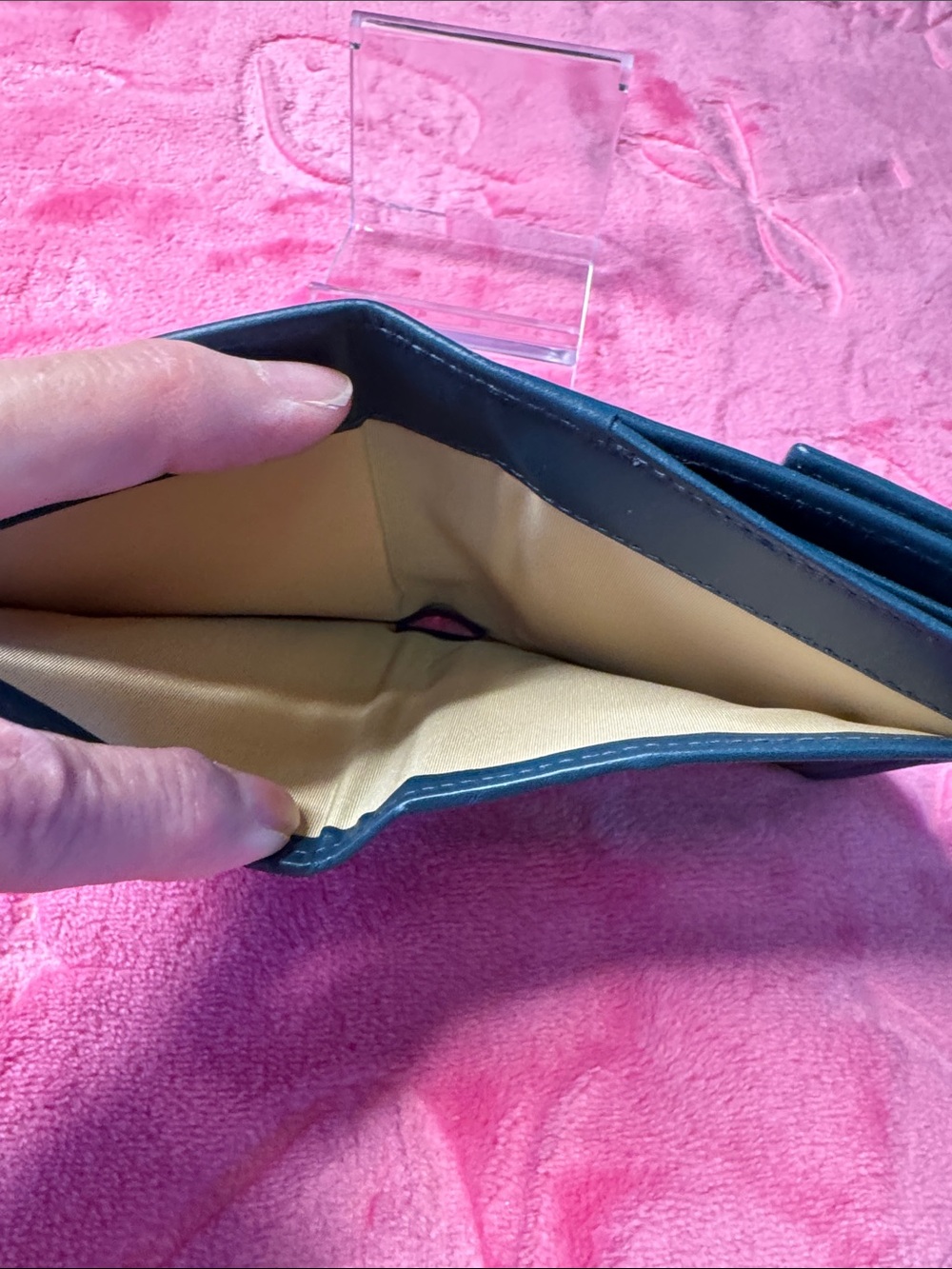 Bally Navy Blue Leather Snap Wallet – Dual Compartments – Full Inclusion – EUC - Picture 5 of 5